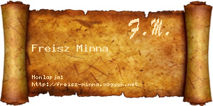 Freisz Minna névjegykártya